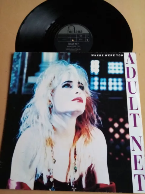 Adult Net. Where Were You. 12"Single In VGC. Fontana. BRX 212. 1989