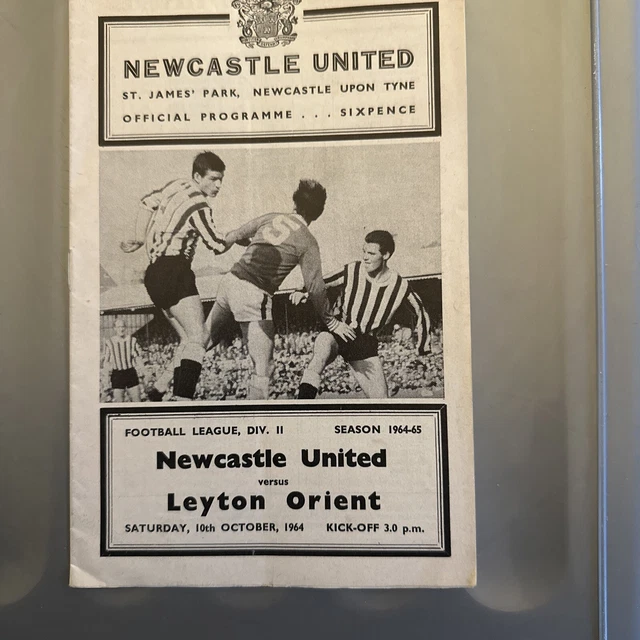 RARE NEWCASTLE UTD V Leyton Orient 1964/65 Div Two bon état EUR 2,34