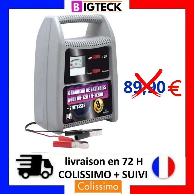 Chargeur De Batterie 6/12V-8A  Auto/Moto