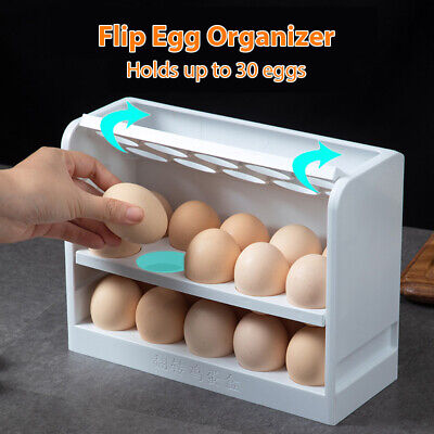 Caja de almacenamiento de huevos de tres capas contenedor de huevos nevera de cocina mantener huevos frescos .YB
