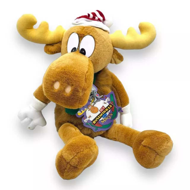 Vintage Macy’s 1996 NWT 22” Bullwinkle Plush Stuffed Animal & Rocky Figure Moose