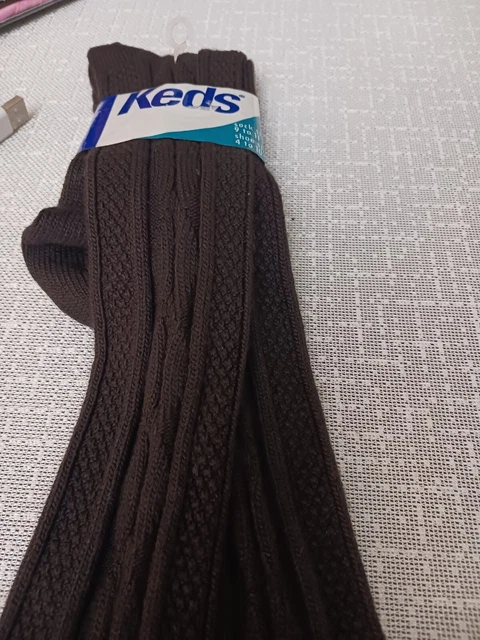 Vintage Girls Keds  Knee Hi  Socks Cable,9-11