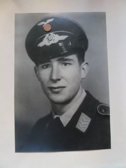 Foto Bild Porträt Portrait Wehrmacht Luftwaffe Soldat Uniform WK2 WWII Original 3