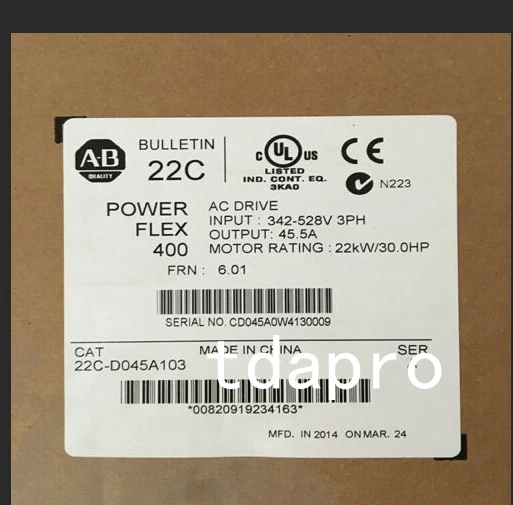2023 NEW Factory Sealed AB 22C-D045A103 Power Flex 400 AC Drive 22CD045A103