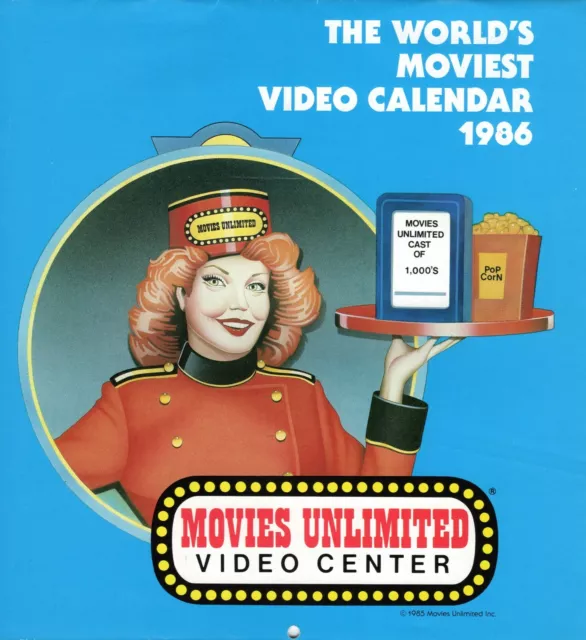 Movies Unlimited 1986 Video Store Calendar-Escape From New York-The Shining