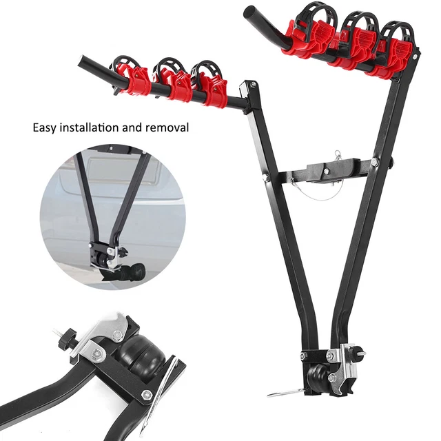 Oypla universal 3 bike bicycle hatchback car mount rack stand carrier cheap