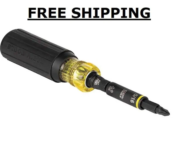 11-in-1 Multi-bit Screwdriver/nut Driver Impact-Rated DriverCushion Grip