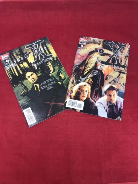 The X-Files by Topps Comics Number 0 AND Number 1 Annual UNGRADED