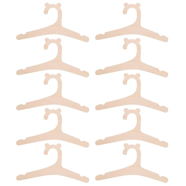 Appendiabiti nel Legno da 10 Pezzi per Vestiti per Bambini Appendiabiti nel B4K1