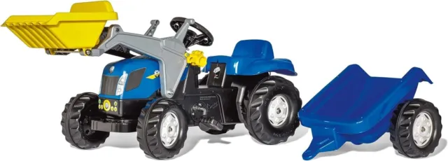 ROLLY NEW HOLLAND T7040 TRACTOR & TRAILER Ride On Outdoor Garden Childrens Toy