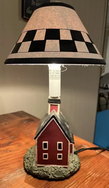 Vintage Warren Kimble Barn Lamp / 12 Inches High With shade And Album