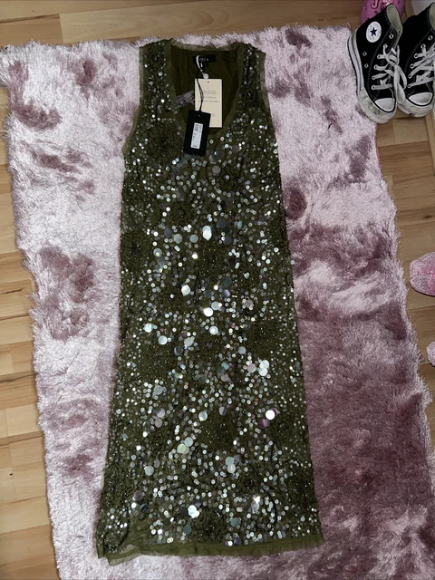 Abito paillettes River Island taglia m nuovo con etichette
