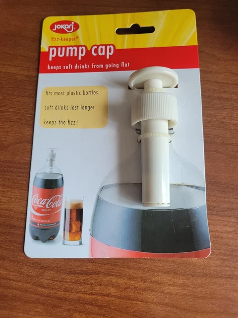 Tapa de bomba Jokari Fizz-Keeper represuriza botellas de plástico 