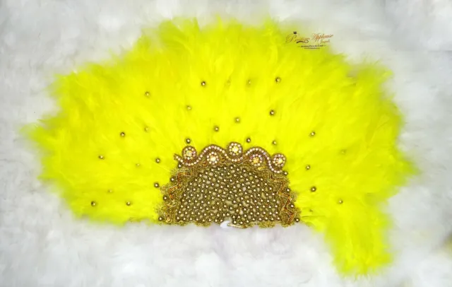 New Styles Yellow Royal Blue Gold Hand fan wedding Handfan Traditional Bridal