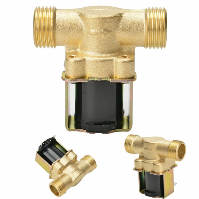 Électrovanne Eau 1/2 Pouce DC12V – Type Normalement Fermé – En Laiton Et Plastique – Pour Purificateur, Machine à Laver