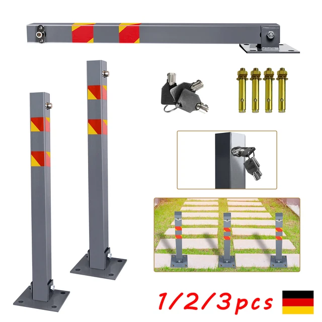1-3 pz pali di bloccaggio parcheggio esterni interni pali di bloccaggio 65 cm pali pieghevoli