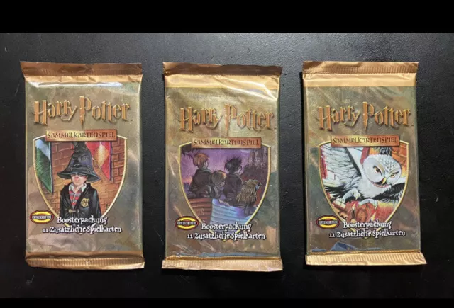 Harry Potter TCG 3 Booster Pack Deutsch Art Set WOTC 33 Karten