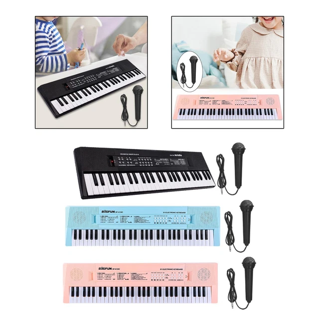 Clavier Numérique Bontempi 54 Touches Avec Adaptateur Secteur - 100 Sons, 100 Rythmes, Port USB Et Haut-parleur Intégré