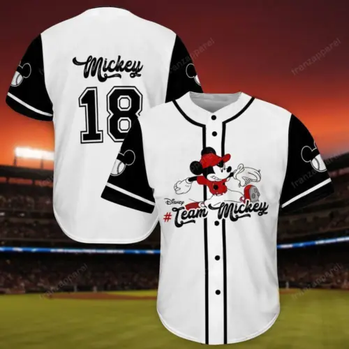 Personalized Love Mickey Mouse 3D BASEBALL JERSEY SHIRT Us Size Best Price