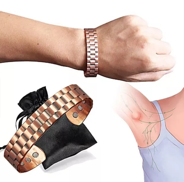 Mens Ladies Copper Magnetic Bangle Carpal Tunnel Bracelet Arthritis Pain Relief