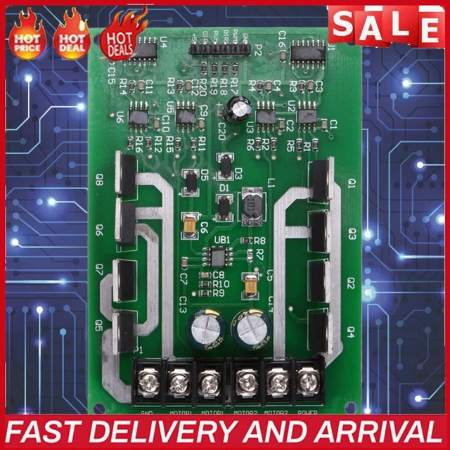 Dual Channel DC Motor Driver Module 160W 7A 12V 24V H-bridge L298 - Foto 5