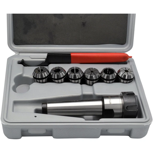 ER25 MT3 M12 Drawbar Precision 6 pc Spring Collet Set