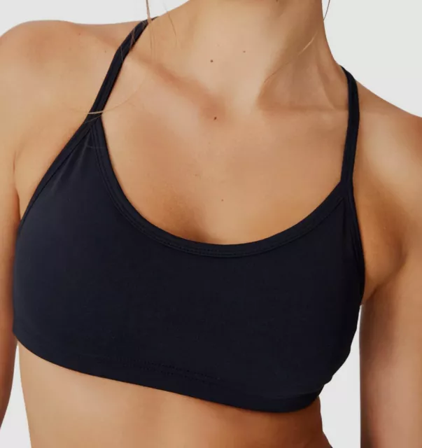 $50 Cotton On Women's Navy Blue Scoop Neck Active Workout Yoga Bra Size Small