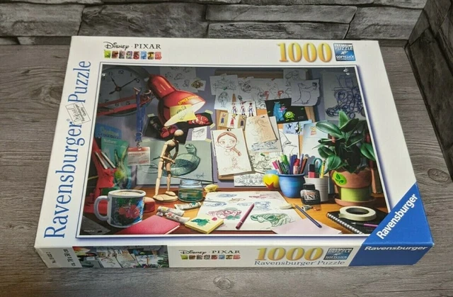 RAVENSBURGER DISNEY PIXAR Artist's Desk 1000 Piece Jigsaw Art Puzzle £ ...