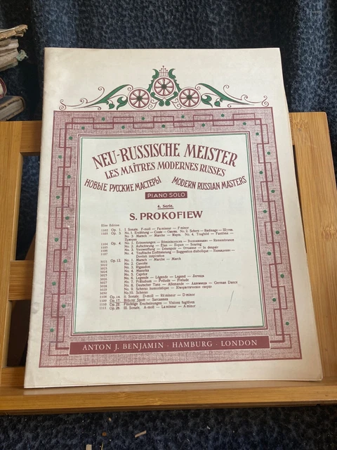 Serge Prokofiev Sarcasmes pour piano opus 17 partition ed. Anton J. Benjamin