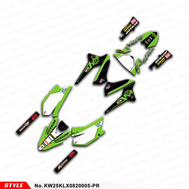 Dirt Bike Complete Vinyl Decals Graphics Kit for KLX250 KLX250S 2008-2020