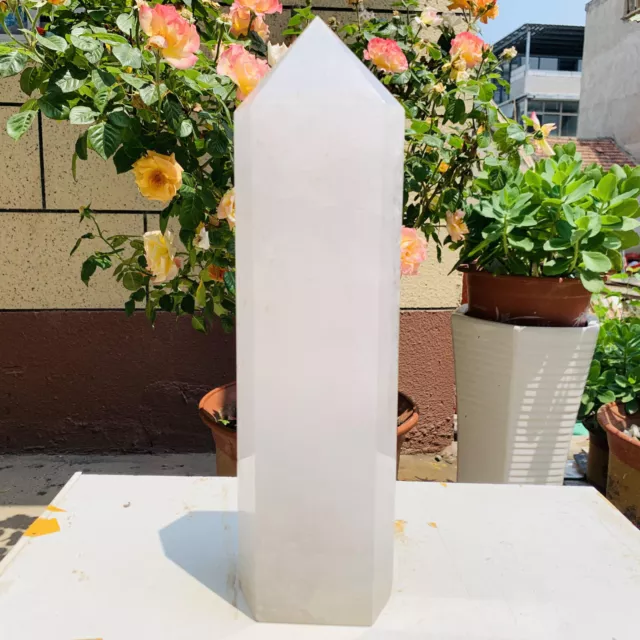 6.87LB Natural Clear Quartz Obelisk Quartz Cystal Point Wand Tower