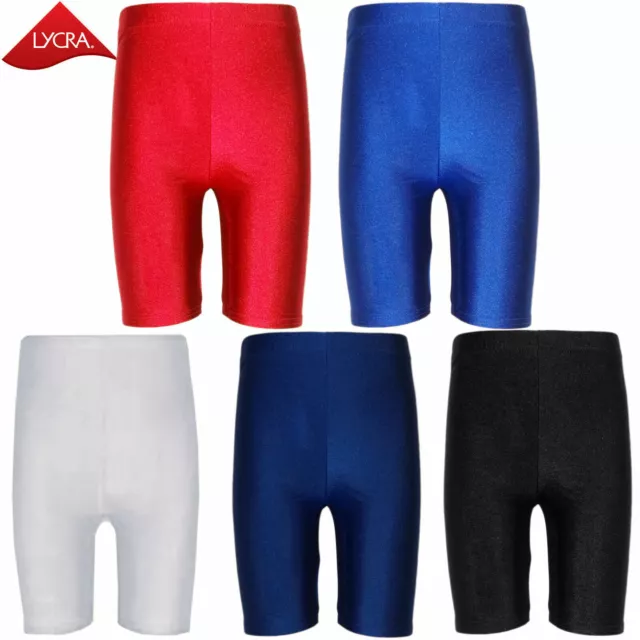 Kids Lycra Pe Shorts Children Boys Girls Unisex School Cycling Sports Gym Dance