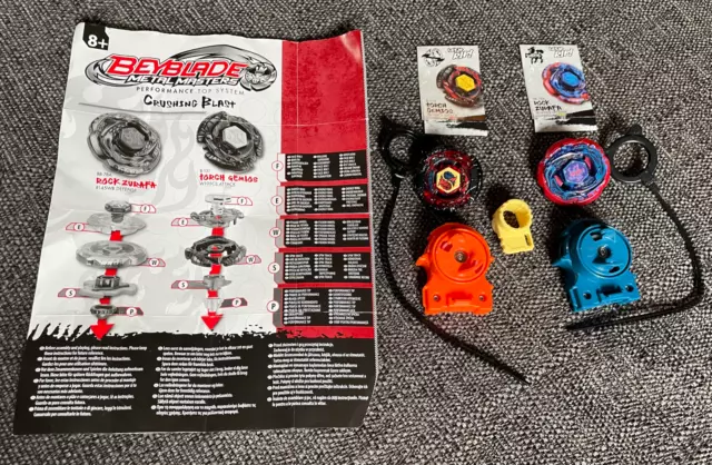 HASBRO Crushing Blast Beyblade 2-Pack w/ Rock Zurafa & Torch Gemios -  BeysAndBricks