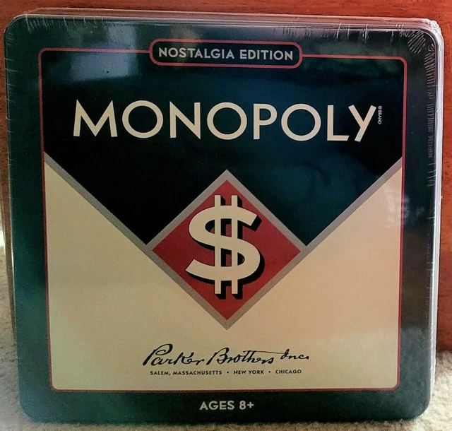 MONOPOLY NOSTALGIA EDITION Collectible Tin Vintage 1937 Classic Board ...