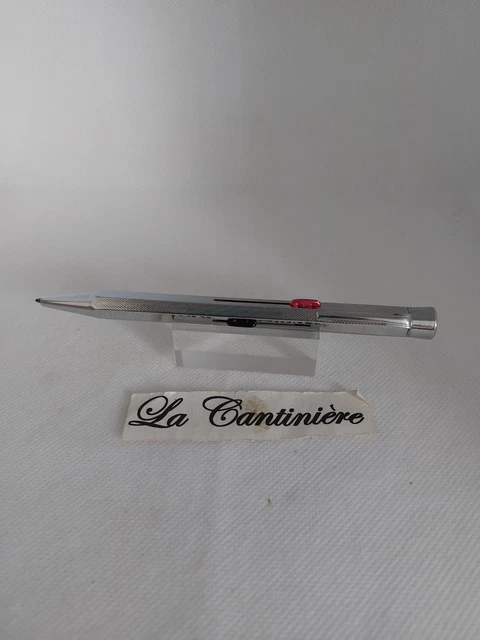 Ancien Stylo 4 Couleurs En Métal - Marque Sélection - Avec Recharges Neuves - Occasion