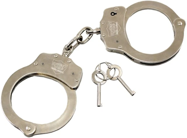Streetwise Security Products Nickel Plated Solid Steel Handcuffs