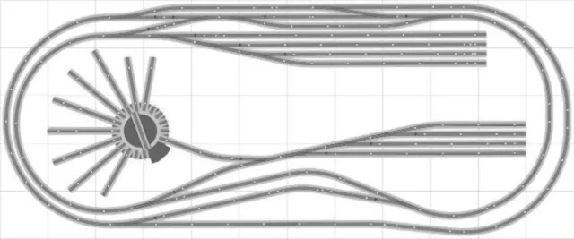 Bachmann E-Z Track Train Layout #030 Train Set HO Scale 5' X 12' Wire Switches