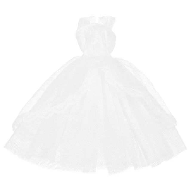 Polyester Bride Little Doll Outfit Girl Clothes Mini Royal Wedding Dress