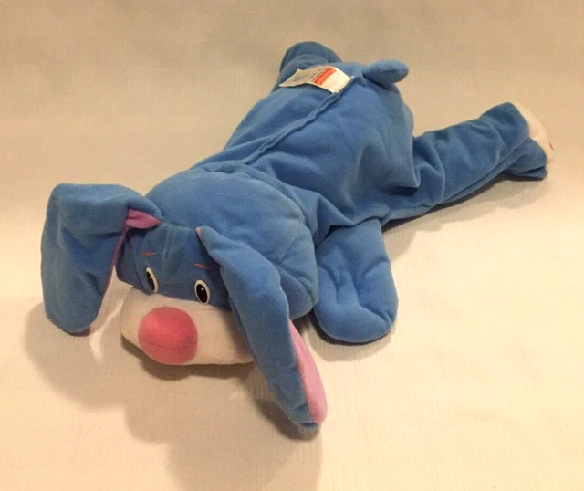 Vintage Fisher Price Rumple Puppy Dog Bunny Rabbit Blue Stuffed Plush 1999