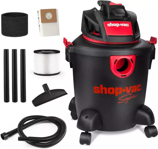 Shop-Vac 5 Gallon 3.5 Peak HP Wet/Dry Vacuum, Portable Heavy-Duty Shop Vacuum 3