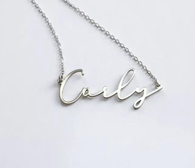 Name Necklace Personalised Sterling Silver Gold Arabic Gift for Her Mother Girls