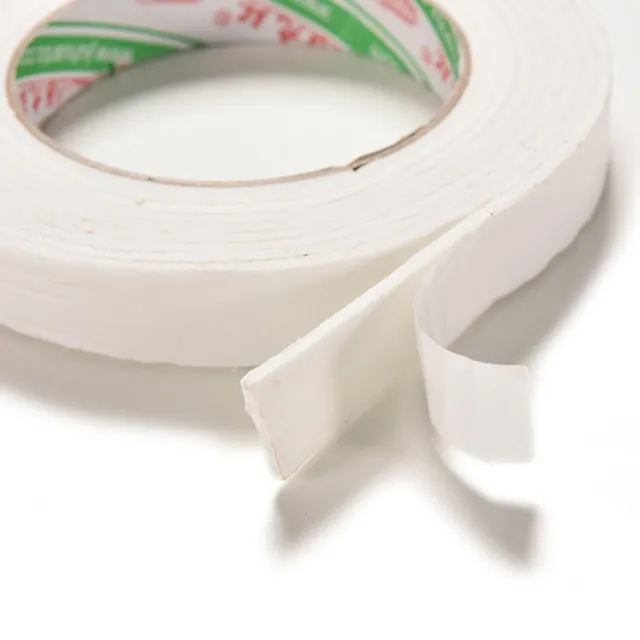 Rollo de cinta adhesiva de espuma blanca de doble cara súper fuerte 1,8*300 cm_TMP dz