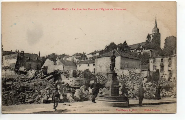 BACCARAT - Meurthe et Moselle - CPA 54 - guerre 1914/18 Ruines - des Attelages