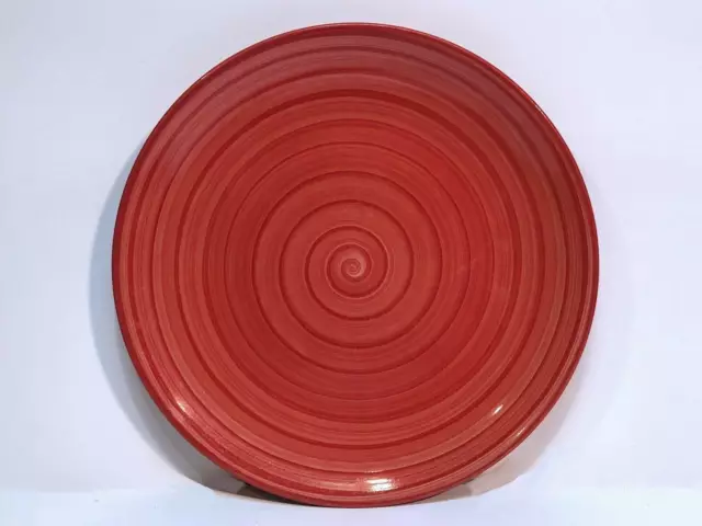 Swirl Hand Painted Collection Red Ceramic Dinner Plate 10.5 Inches Replacement