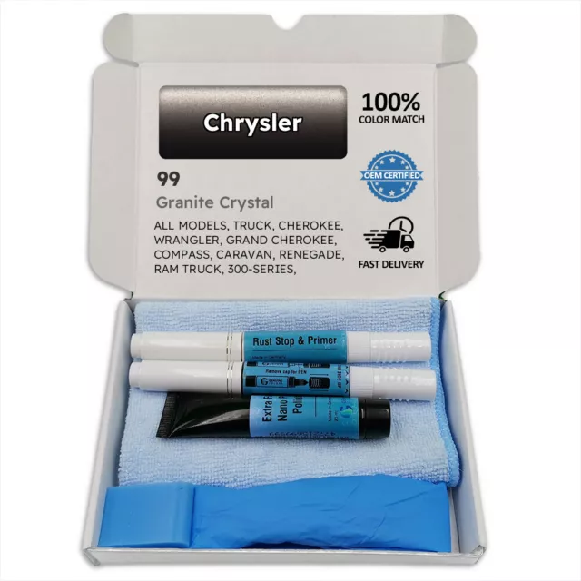 99 Granite Crystal Silver Touch Up Paint for Chrysler TRUCK CHEROKEE WRANGLER G