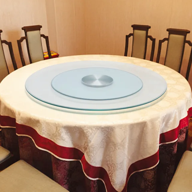 27.56" Glass Lazy Susan Turntable Dining Table Centerpiece Large Tabletop US