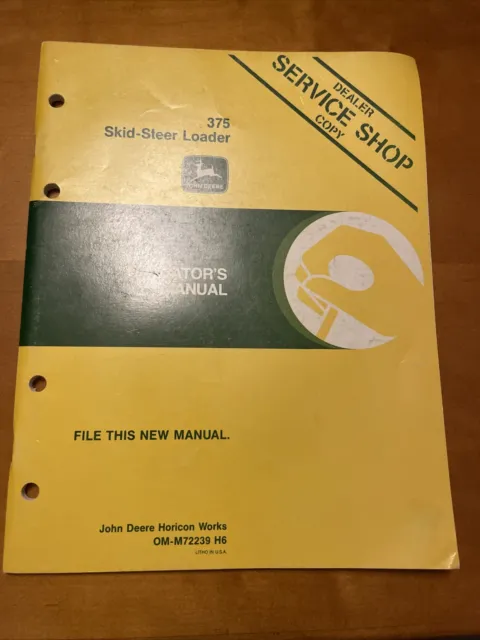 John Deere 375  Skid-Steer Loader  Operators Manual Book *OEM*