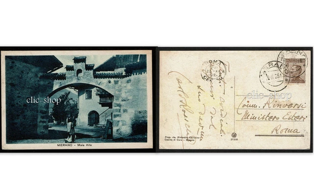 1 AK ANSICHTSKARTE CARTOLINA MERANO MAIA ALTA MERAN OBERMAIS SÜDTIROL (i1411)