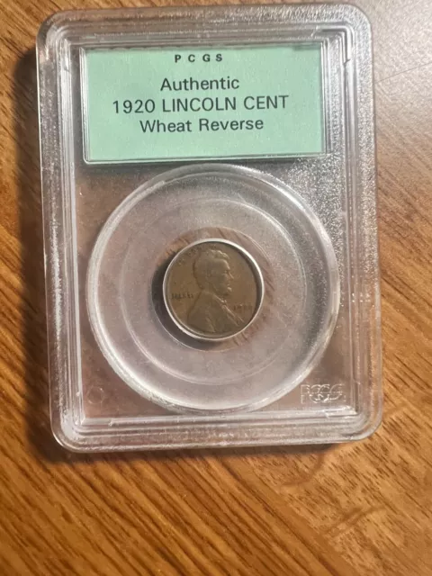 PCGS SAMPLE SLAB Lincoln Wheat Penny Cent  1920 PCGS Rarity 7.5 WOW
