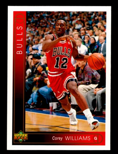 1993-94 Upper Deck NBA Card Chicago Bulls Corey Williams #26